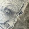 Framed Original Graphite Portrait Drawing of Elderly Woman, 26"x22" - 2