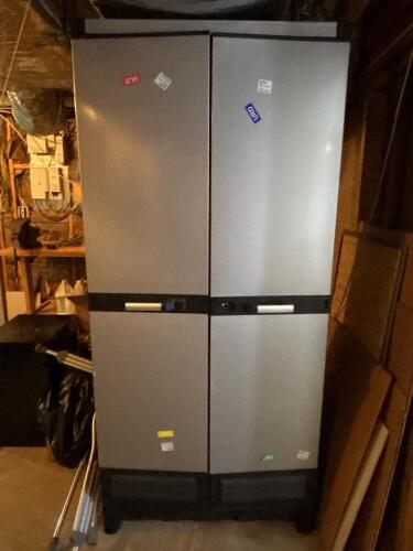 Heavy-Duty Garage Utility Storage Cabinet with Contents
