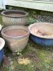 Set of 5 Large Ceramic Garden Planters - 3