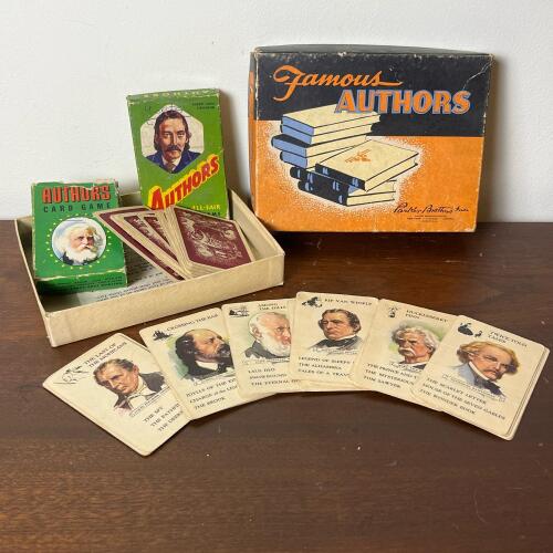 Vintage Famous Authors Card Game Set &ndash; Parker Brothers & Whitman