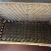 Wicker Magazine/Log Holder Basket with Decorative Beads And Miniature Basket - 4