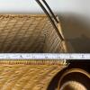 Wicker Magazine/Log Holder Basket with Decorative Beads And Miniature Basket - 6
