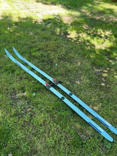 Elan 242 195cm Cross-Country Skis with Fishscale Style Bottoms, 75mm NN Bindings