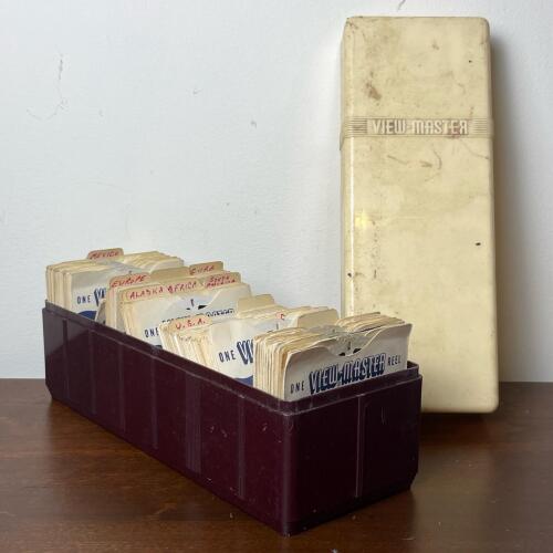 Vintage View-Master 3D Reel Collection &ndash; 80 Reels with Storage Case, Kodachrome, Sawyer&rsquo;s Inc.