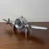 Airplane Desk Clock With Rotating Propellers