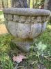 Pair of 14" Concrete Pedestal Urn Planters - 4