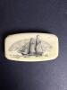 Scrimshaw Engraved Folding Pocket Knife, Artist D. Kihakore 2008