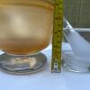 Pair of Amber & Clear Glass Mortar and Pestle Sets - 7