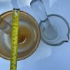 Pair of Amber & Clear Glass Mortar and Pestle Sets - 8