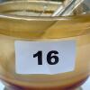 Pair of Amber & Clear Glass Mortar and Pestle Sets - 9