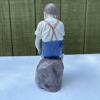 Bing & Gr&oslash;ndahl "Boy Sitting on a Rock" Porcelain Figurine - 3