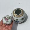 Small Chinese Ceramic Ginger Jar with Floral & Insect Design - 2