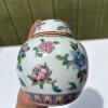 Small Chinese Ceramic Ginger Jar with Floral & Insect Design - 5