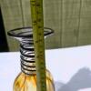Hand-Blown Art Glass Vase by Kris Vallow, 2007, Amber with Dark Spiral Accents, 8.25" Tall - 5