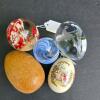 Set of 5 Decorative Collectible Eggs &ndash; Glass, Ceramic, and Wood - 4