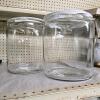 Pair of Large 1.5-Gallon Clear Glass Storage Jars with Lids, 8.5" Diameter x 11.5" Height