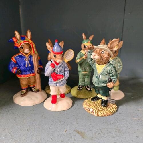 Royal Doulton Bunnykins Figurine Set &ndash; Sports & Winter Series