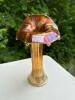 Marigold Iridescent "Jack in the Pulpit" Art Glass Vase