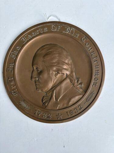 Gorham 1931 George Washington Bicentennial Bronze Plaque