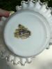 Fenton Silver Crest Milk Glass Basket with Clear Handle and Ruffled Edge - 4