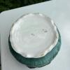 Warwick China Jardini&egrave;re Planter - Green with Gold Accents and Floral Motif - 4