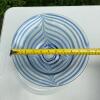 MMA Hand-Blown Art Glass Bowl - Blue Swirl Pattern - 8