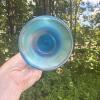 Pair of Iridescent Blue Art Glass Vases - 4