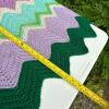 Pair of Crocheted Blankets - Two Sizes - 8