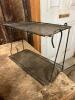 Two-Tier Black Perforated Wall Shelf