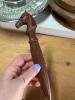 Antique M. WILLE German Brass Scissors & Letter Opener with Horse Head Sheath - 2