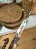 Antique M. WILLE German Brass Scissors & Letter Opener with Horse Head Sheath - 4