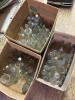 Large Lot Antique Clear Glass Bottles
