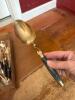 Godinger Silverplate Baroque Flatware & Black Handle Gold-Tone Serving Set - 6