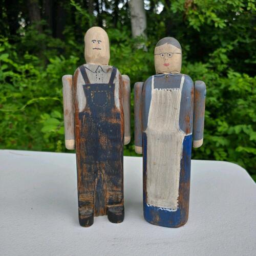 Cat Creek Creations Hand-Carved Wooden Folk Art Figurines