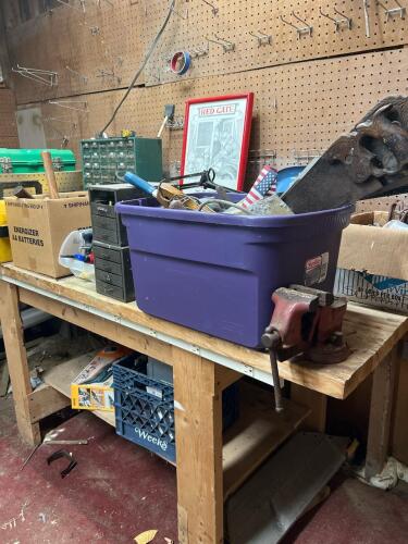 Mega Workbench Lot Includings Cleveland 4" Bench Vise