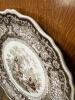 Antique R. Hall "Carolina" Brown Transferware Scalloped Edge Plate - 3