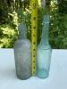 Antique 19th-Century Hand-Blown Aqua Glass Bottles - 5