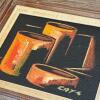 18&rdquo; x 16&rdquo; Abstract Pottery Still Life Painting - Signed Cay S in a Rustic Wooden Frame - 7
