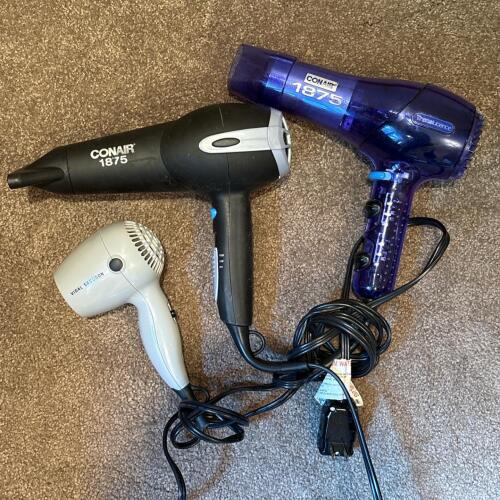 Trio of Electric Hair Dryers - Conair and Vidal Sassoon
