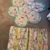 Pair of Small Handmade Colorful Braided Rag Rugs - 2