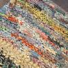 Pair of Small Handmade Colorful Braided Rag Rugs - 8