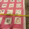 Handmade Animal Motif Embroidered Quilt - Pink and Lavender - 5