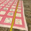 Handmade Animal Motif Embroidered Quilt - Pink and Lavender - 6