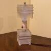 Art Deco Style Frosted Glass Table Lamp - 2