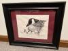 18" x 15" Framed Grayson Chesser Signed Canada Goose Ink Drawing