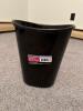 Essentials Black Plastic Waste Basket