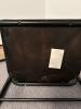 Black Utility Armchair with Casters - 4