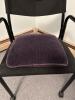 Black Utility Armchair with Casters - 6