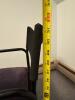 Black Utility Armchair with Casters - 7