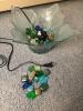 Glass Leaf Tabletop Fountain w/ PT-909 Submersible Pump